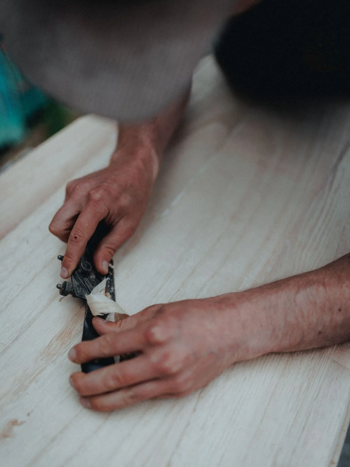 Cleaning up a deck skin